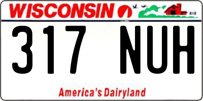 WI license plate 317NUH