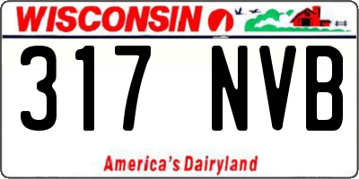 WI license plate 317NVB