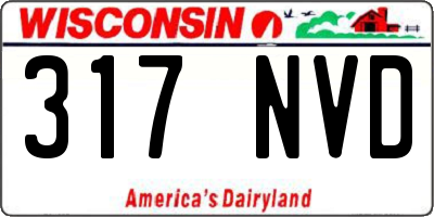 WI license plate 317NVD