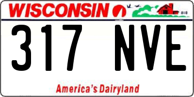 WI license plate 317NVE