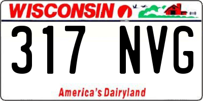 WI license plate 317NVG