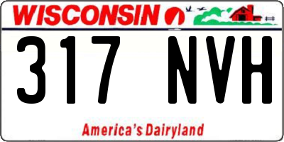 WI license plate 317NVH