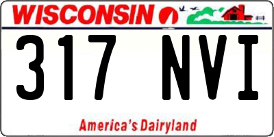 WI license plate 317NVI