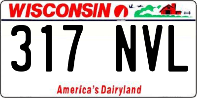 WI license plate 317NVL