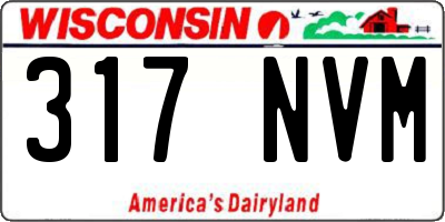 WI license plate 317NVM