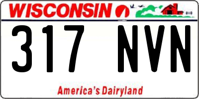 WI license plate 317NVN