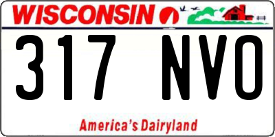 WI license plate 317NVO