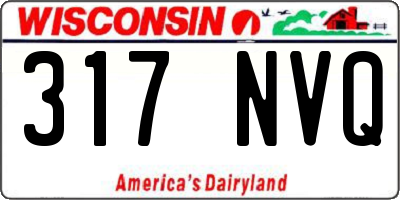 WI license plate 317NVQ