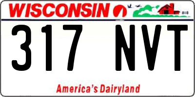 WI license plate 317NVT