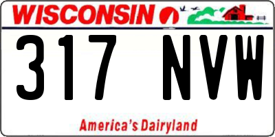 WI license plate 317NVW