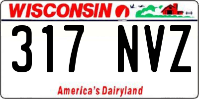 WI license plate 317NVZ