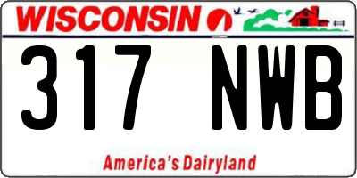 WI license plate 317NWB