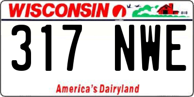 WI license plate 317NWE