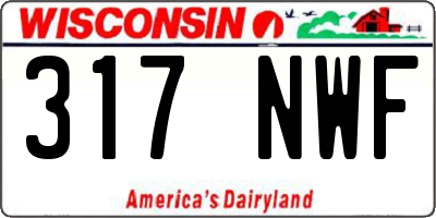 WI license plate 317NWF