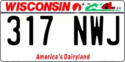 WI license plate 317NWJ