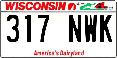 WI license plate 317NWK