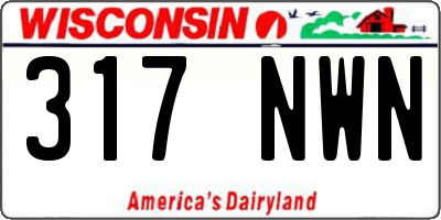 WI license plate 317NWN