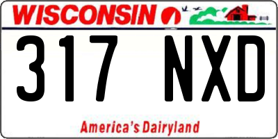 WI license plate 317NXD