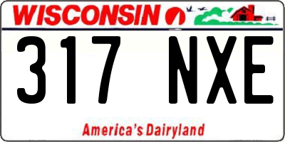 WI license plate 317NXE