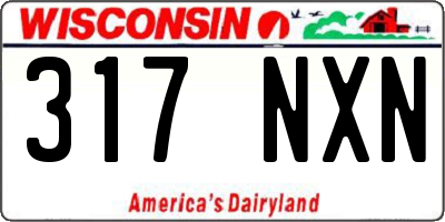 WI license plate 317NXN