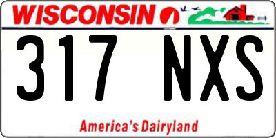 WI license plate 317NXS
