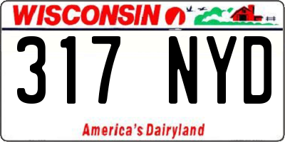 WI license plate 317NYD