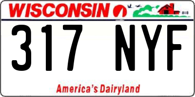 WI license plate 317NYF