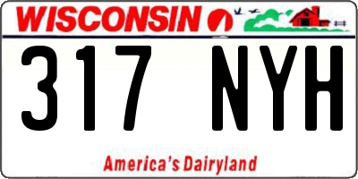 WI license plate 317NYH