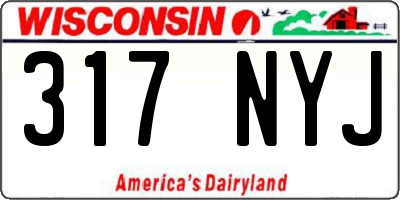 WI license plate 317NYJ