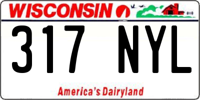 WI license plate 317NYL