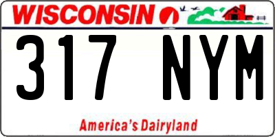 WI license plate 317NYM