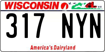 WI license plate 317NYN