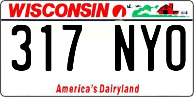 WI license plate 317NYO