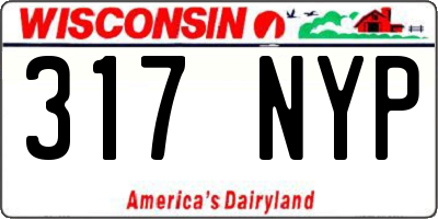 WI license plate 317NYP