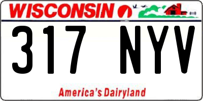 WI license plate 317NYV
