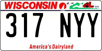WI license plate 317NYY