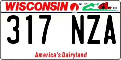 WI license plate 317NZA