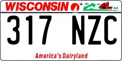 WI license plate 317NZC