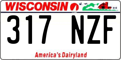 WI license plate 317NZF