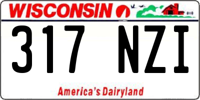 WI license plate 317NZI