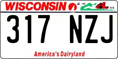 WI license plate 317NZJ