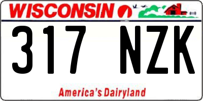 WI license plate 317NZK