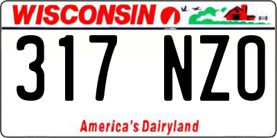 WI license plate 317NZO