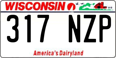 WI license plate 317NZP