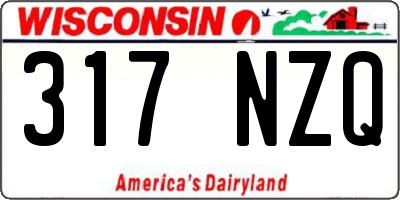 WI license plate 317NZQ
