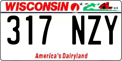 WI license plate 317NZY