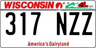 WI license plate 317NZZ