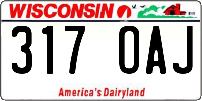 WI license plate 317OAJ