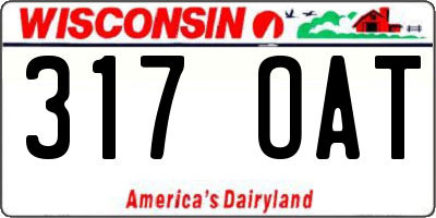 WI license plate 317OAT