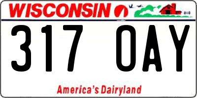 WI license plate 317OAY